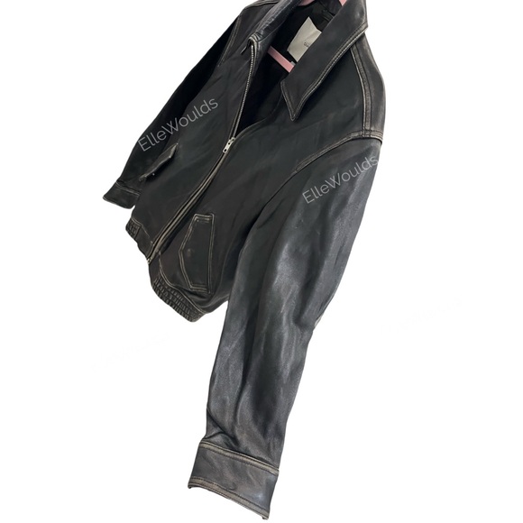 Dunst Genuine Lambskin Leather
Bomber Jacket Distressed Black Size
XS - Picture 5 of 10